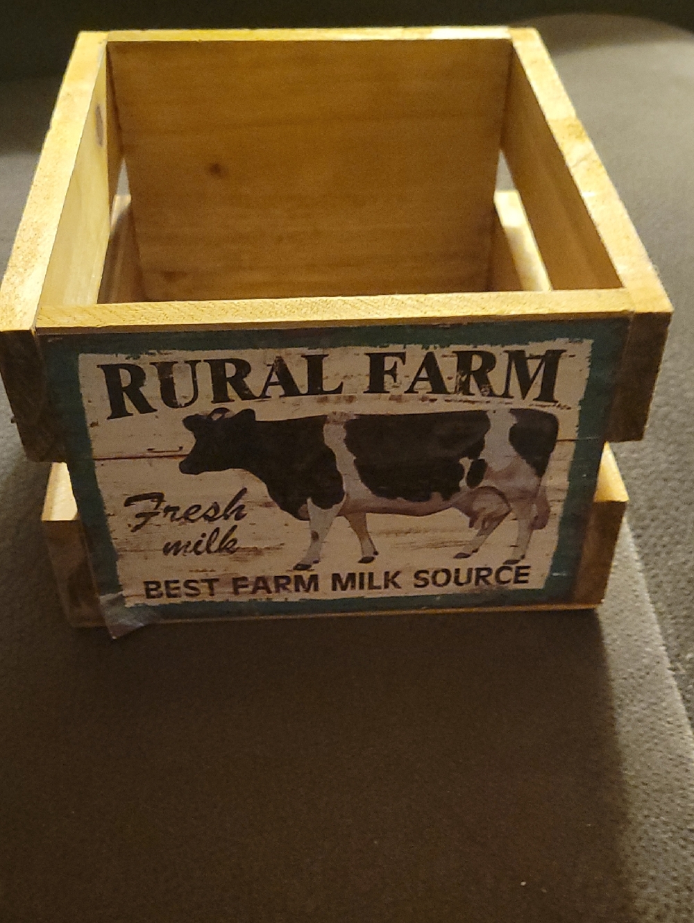 Rural Farm Rustic Wooden Milk Crate - Brown